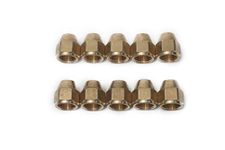 Generic Brass 1/2" OD Short SAE 45° Flare Nut,Brass Flare Tube Fitting (Pack of 10)