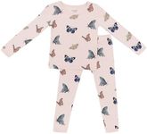 KYTE BABY Toddler Pajama Set - Pjs for Toddlers Made of Soft Rayon Made From Bamboo Material, (10, Blush Butterfly)