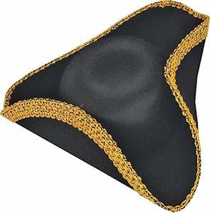 Forum Novelties Revolutionary War Deluxe Colonial Tricorn Hat/Pirate Hat Black