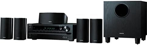 Onkyo HT-S3910 Home Audio Theater Receiver and Speaker Package, Front/Center Speaker, 4 Surround Speakers, Subwoofer and Receiver, 4K Ultra HD (2019 Model)