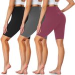 we fleece 3 Pack Biker Shorts for Women-8"/5" High Waisted Workout Running Athletic Yoga Gym Womens Short Pants