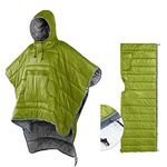 Sleeping Bag Cloak Winter Camping Poncho Wearable hooded Blanket Lazy Quilt Lounge Blanket Warm Jacket for Men Women