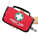 SuccorWare Small First Aid Kit - 100 Piece - Mini First Aid Kit for Home, Camping, Hiking, Backpacking, Travel, Vehicle, Outdoors - Emergency & Medical Supplies