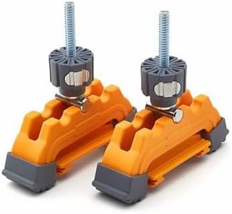 BORA Track Clamps, Securely Cut Any Angle with WTX and NGX Clamp Edge Systems, Saw Guide Accessory for Woodworking, Carpentry, DIY, Two-Pack, 542011, Black Orange