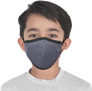 SKS Kids Mask Unique Mask 6 Layered Mask, Reusable & washable mask, For boys and Girl Mask, Elastic Ear loop, Comfortable & Easy to wear, cotton Mask (1Grey)