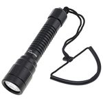 SecurityIng DF01 Scuba Diving Light, 1500 Lumens Mechanical Twist On/Off Underwater 150M Recreational Technical Diving Safety Flashlight, 9 Degrees Narrow Beam IP68 Waterproof Submarine Dive Torch