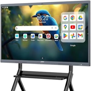 JAV Interaktives Whiteboard 65 Zoll Smart Board Touchscreen 4K UHD Android 14 Google EDLA Zertifiziert Digitale Whiteboard 8+128GB Eingebaute 48MP AI Kamera für Büro Schule (Inklusive Wandhalterung)