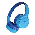 Belkin SoundForm Mini Kids Wireless Headphones with Built in Microphone, On Ear Headsets Girls and Boys For Online Learning, School, Travel Compatible with iPhones, iPads, Galaxy and more - Blue