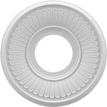 Ekena Millwork CMP10BE Berkshire Thermoformed PVC Ceiling Medallion (Fits Canopies up to 4 1/2"), 10"OD x 3 1/2"ID x 3/4"P