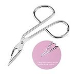 Toyvian Eyebrow Scissors, Stainless Steel Professional Scissors Handle Eyebrow Tweezers Silver