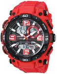 Armitron Sport Men's Analog-Digital Chronograph Resin Strap Watch, Red, 20/5270RED