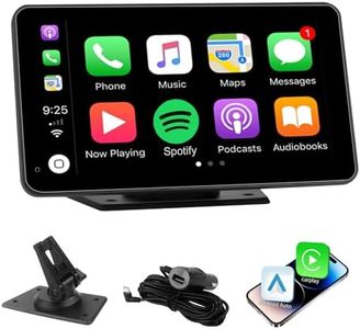 2024 Portable Car Stereo Screen for Apple CarPlay & Android Auto,7" HD Wireless Bluetooth Touchscreen, DrivePlay Multimedia Player with Voice Control, and Mirror Link for All Vehicles