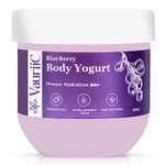 VauriiC Blueberry Body Yogurt 200 gm | For Dry to Very Dry Skin | Deep Moisturization | Instant Hydration | Remove Stretch Marks | All- Day Moisturization | Lightweight & Non-Sticky| Hyaluronic Acid | Soft and Creamy | with Pro-Retinol | Hyaluronic & Probiotics | Men & Women | 100% Vegan | Paraben & Sulphates Free | Suitable for All Skin Types