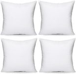 Luxury 18" x 18" (45cm x 45cm) Quality Hollowfibre Cushions Pads Inners Fillers- Pack of 4 - MADE IN UK with added Bounceback Support Machine Washable Cushion Pad