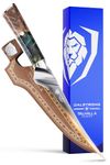 DALSTRONG Fillet Knife - 7 inch Flexible Blade - Valhalla Series - Celestial Resin & Wood Handle - Fish Meat Cutting, Carving, Bone, Trimming, Deboning - Leather Sheath Included