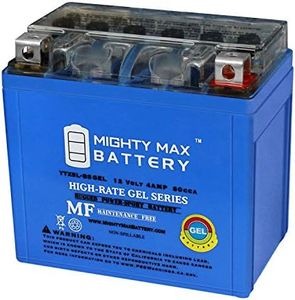 Mighty Max Battery YTX5L-BSGEL -12 Volt 4 AH, GEL Type, 80 CCA, Rechargeable Maintenance Free SLA AGM Motorcycle Battery