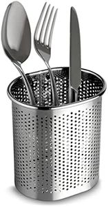 Chopsticks Holder Dishwasher Cutlery Rack - Oval Cutlery Drainer Basket for Kitchen Sink Dishwasher Rack - Stainless Steel Utensil Container for Dishwasher - Cutlery Caddy Silverware Drying Rack