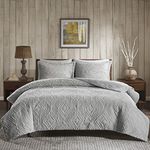 Woolrich Teton King/Cal King Size Quilt Bedding Set - Grey, Embroidered – 3 Piece Bedding Quilt Coverlets – Ultra Soft Microfiber Bed Quilts Quilted Coverlet