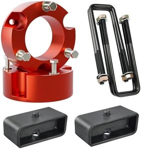 EVIL ENERGY 3" Front and 2" Rear Leveling Lift Kit Compatible with Toyota 2005-2023 Tacoma 2WD/4WD (6 lugs only), 3 inch Front and 2 inch Rear Suspension Strut Spacers Red
