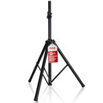 Pyle Universal Speaker Stand - Floor Mount Holder, Heavy Duty Tripod, Adjustable Height 100 -180 cm, 35mm Compatible Insert, Portable, Safety & Stable