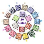 moinkerin 20 Color Ink Pad Ink Stamp Pad Finger Ink Pad for Card Making, Rubber Stamps, Paper, Fabric,Washable