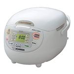 Zojirushi NS-ZCC18 Neuro Fuzzy Rice Cooker & Warmer, 10 Cup, Premium White, Made in Japan