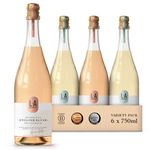 L.A Brewery | Non Alcoholic Sparkling Craft Kombucha Drink - New English Blush and Sparkling White Rose - Pack of 6 x 750ml Low Calorie Kombucha Tea - Gluten Free & Vegan Soft Drinks Brewed in the UK