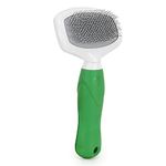 BASIL Pet Cleaning Slicker Brush for Dogs | Undercoat Pet Grooming De-shedding Tool | Cat Matted Hair Remover Comb for Dogs & Cats (Medium)