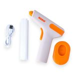 Mario Cordless Rechargeable Glue Gun 20W – Type-C Fast Charging, Motor-Driven Precision, Quick Heating, with 5 Glue Sticks – Portable for DIY Crafts, Repairs & Multi-Material Bonding (White) - MI515