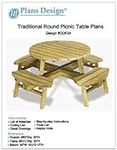 Traditional Round Picnic Table/Benc