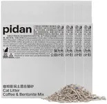 pidan Tofu Cat Litter with Recycled Coffee Grounds,Clumping,Flushable,Ultra Absorbent and Fast Drying, 100% Natural Ingredients Litter,Really Dust-Free,Less Scattering (4 Packs)