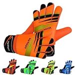 Warrior Gears Goalkeeper Gloves Kids, Football Goal Keepers Gloves for Kids, Goalie Gloves Kids with Double Wrist Protection, Kids Junior Goalkeeper Gloves - Orange, 6 - For 13-15 Years Kids