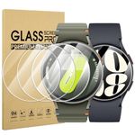 Suoman 4-Pack for Samsung Galaxy Watch 7/Galaxy Watch 6/ Galaxy Watch 5 / Galaxy Watch 4 44mm Screen Protector, [Perfectly Fit] Tempered Glass Protector for Galaxy Watch 4/5/6/7 (44mm) Smartwatch