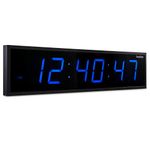 Ivation Huge Large Big Oversized Digital LED Clock - Shelf or Wall Mount (36 Inch - Blue) | 6-Level Brightness, Mounting Holes & Hardware