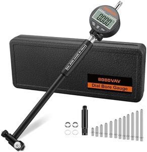 BOBOVAV Digital Dial Bore Gauge Set, High Precision Measures 2-6 inch/0.0005" Includes Self-Centering Dial Bore Gauge with Carbide Anvils for Deep Engine Cylinder Measurement