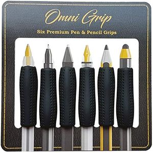 Omni Grip: An Ergonomic, Pen, Pencil, and Stylus Comfort Grip for Adults and Business Professionals- 6 Count Hand-Writing