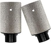 DT-DIATOOL Diamond Finger Bit Coated Milling Bit for Tile Grinder Enlarging Polishing Holes on Porcelain Ceramic Granite Marble Countertop Diameter 35mm, 5/8 inch-11 Thread 2pcs