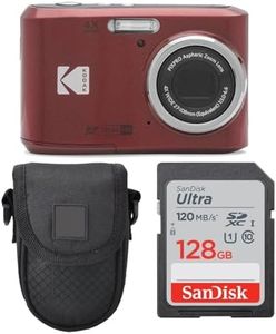 Kodak PIXPRO FZ45 Digital Camera + Point & Shoot Camera Case + Sandisk 128GB SDXC Memory Card…