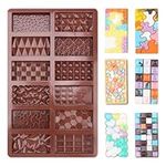 Silicone Chocolate Bar Moulds, Break Apart Silicone Candy Molds 12 Cells Rectangle Reusable DIY Baking Molds Non-Stick Fudge Moulds Ice Tray Moulds BPA Free Protein and Energy Bar Mould