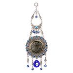 Hztyyier Hamsa Wall Decor Turkish Blue Evil Eye Ornament Amulet Delicate Blue Glass Pendant Home Lucky Protection Wall Hanging Decor Crafts