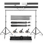 YISITONG Backdrop Stand Kit, 3m x 2m(9.8ft by 6.5ft) Photography Background Stand, Adjustable Height and Width Backdrop Stand Frame for Parties Photography Wedding Decoration