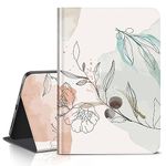 Case for iPad 10th Generation 2022 iPad 10.9 Inch - Multi-Angle Viewing & Auto Wake/Sleep, PU Leather Protective Folio Stand Cover for iPad 10th Gen 10.9 inch 2022, Soft TPU Back, Sketch Flower