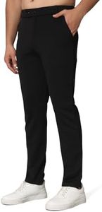 Vogaan Luxury Stretchable Casual Pants for Men | Stylish Slim Fit Men's Wear Trousers for Office | Mens Fashion | Modern Mens Trouser (Black_38)
