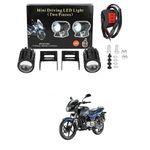 LOVMOTO Universal Bike Led Light High Power Motorcycle Fog Lamps Mini Driving Lights Mirror Spot Dual Color Projector Lens With Switch (White/Yellow) Set Of 2Pcs Comfortable For Pul-sar 150