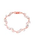 Yellow Chimes Elvora Women Crystal Bracelets | Rose Leaf Shaped Rose Gold Plated Bracelets | White CZ Crystals Bracelet For Woman | Birthday Gift for Girls & Women Anniversary Gift for Wife