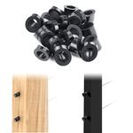 Muzata 20Pack Black Stainless Steel Angle Beveled Washer 3/8" 10mm for 25 30 35 Degree for 1/8" to 3/16" Cable Railing Kit Hardware Stairs T316 Marine Grade Wood Metal Aluminum Posts CR78, CW1