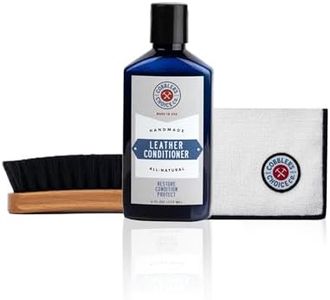 COBBLER'S CHOICE Leather Conditioner, Brush, and Polishing Cloth Kit, White, 6 oz