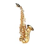 Bb Flat Curved Sax Soprano Saxophone Beginner Students Saxophones Brass Mother of Pearl Inlay Keys Used for Stage Performance