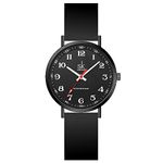 SHENGKE Fashion Scrub Women Watch Casual Ladies Watchwith Easy Read Dial and Silicone Band,Water Resistant Sport Watch (All Black)