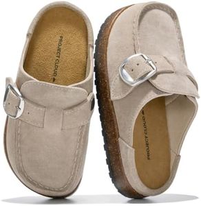 Project Cloud 100% Genuine Leather Kids Clogs - Non Slip Mules(CarlineKids)